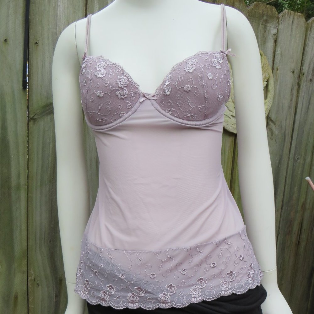 Jolinesse Grayish Pink Underwire Bra Camisole GB/IE 34 B EUR/De 75 B Fr/Es 90 B